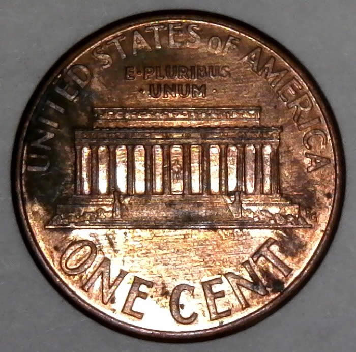 1996-D-Lincoln-Memorial-Cent-With-Concentric-Lathe-Lines-Found-CRH!
